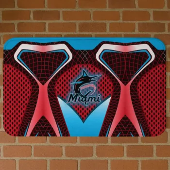 Miami Marlins Torso Pattern Black Crocs Doormat