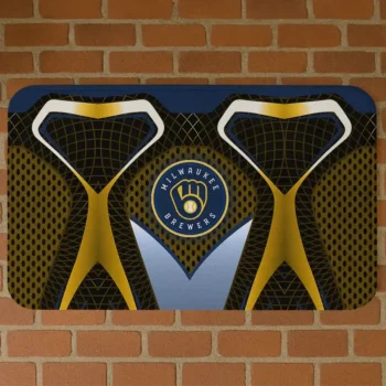 Milwaukee Brewers Torso Pattern Gold Crocs Doormat