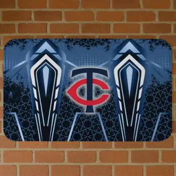 Minnesota Twins Graphic Stripes Navy Doormat