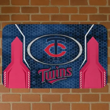 Minnesota Twins Hexagon Oval Navy Doormat