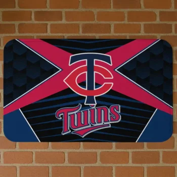 Minnesota Twins Techno Camo Navy Black Doormat