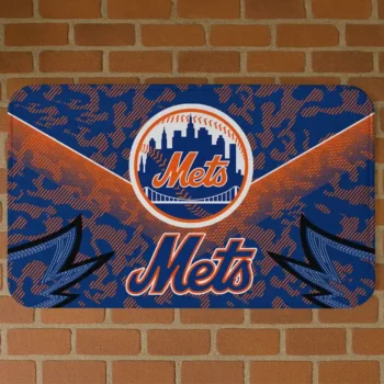 New York Mets Layered Lines Blue Doormat