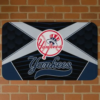 New York Yankees Techno Camo Navy Black Doormat