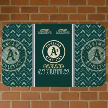 Oakland Athletics Chevron Stack Green Doormat