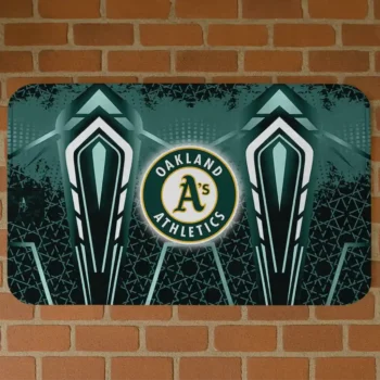 Oakland Athletics Graphic Stripes Green Doormat