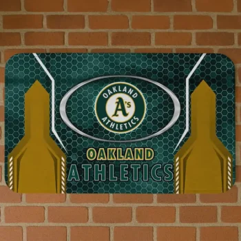 Oakland Athletics Hexagon Oval Green Doormat