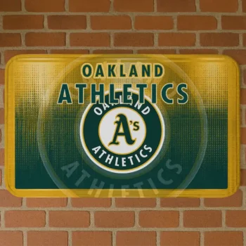 Oakland Athletics Pixel Blur Green Doormat