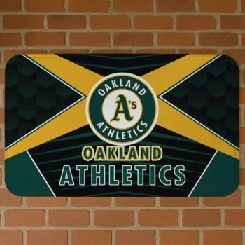 Oakland Athletics Techno Camo Green Black Doormat