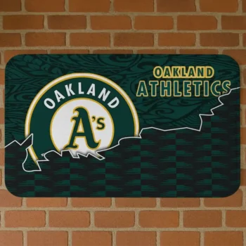 Oakland Athletics Tribal Detailing Green Black Doormat