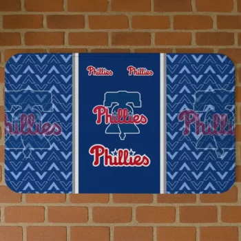 Philadelphia Phillies Chevron Stack Blue Doormat