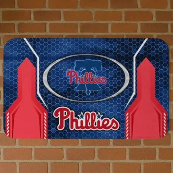 Philadelphia Phillies Hexagon Oval Blue Doormat