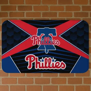Philadelphia Phillies Techno Camo Blue Black Doormat