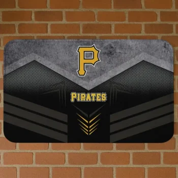 Pittsburgh Pirates Chevron Points Black Doormat