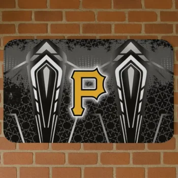 Pittsburgh Pirates Graphic Stripes Black Doormat