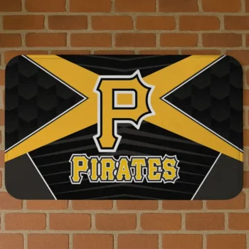 Pittsburgh Pirates Techno Camo Black Doormat