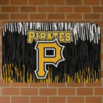 Pittsburgh Pirates Vertical Flow Black Doormat