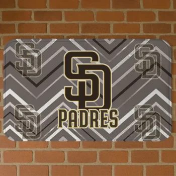 San Diego Padres Chevron Geometrics Brown Doormat