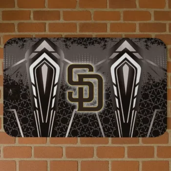 San Diego Padres Graphic Stripes Brown Doormat