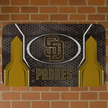 San Diego Padres Hexagon Oval Brown Doormat