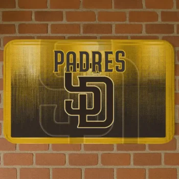 San Diego Padres Pixel Blur Brown Doormat