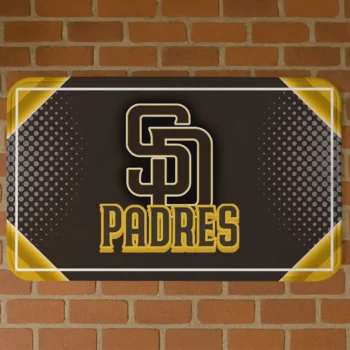 San Diego Padres Silver Halftone Brown Doormat