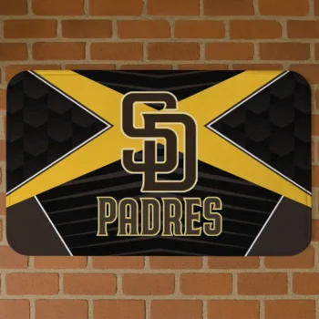 San Diego Padres Techno Camo Brown Black Doormat