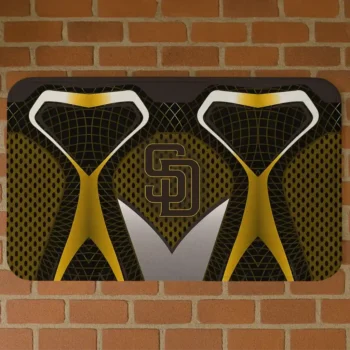 San Diego Padres Torso Pattern Gold Crocs Doormat