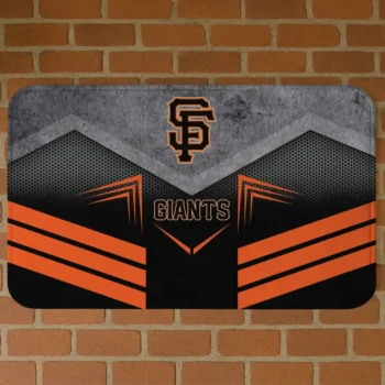 San Francisco Giants Chevron Points Orange Black Doormat