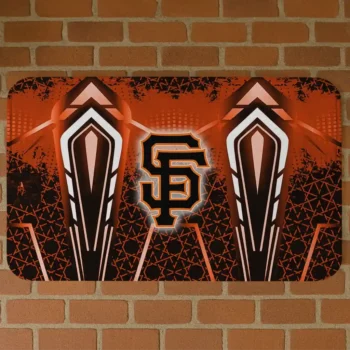 San Francisco Giants Graphic Stripes Orange Doormat