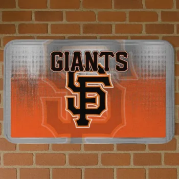 San Francisco Giants Pixel Blur Orange Doormat