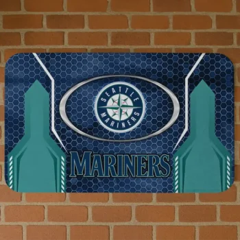Seattle Mariners Hexagon Oval Navy Blue Doormat