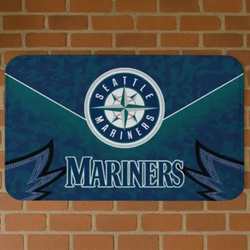 Seattle Mariners Layered Lines Navy Blue Doormat
