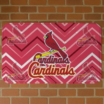 St. Louis Cardinals Chevron Geometrics Red Doormat