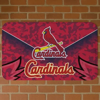 St. Louis Cardinals Layered Lines Red Doormat
