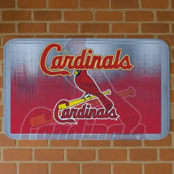 St. Louis Cardinals Pixel Blur Red Doormat