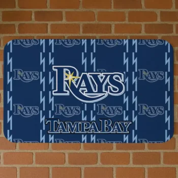 Tampa Bay Rays Bolt Row Navy Doormat