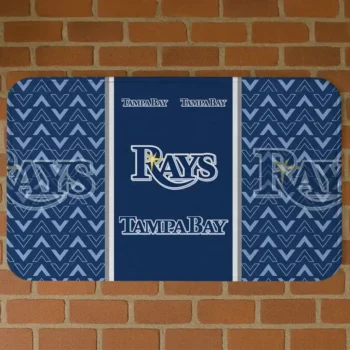 Tampa Bay Rays Chevron Stack Navy Doormat