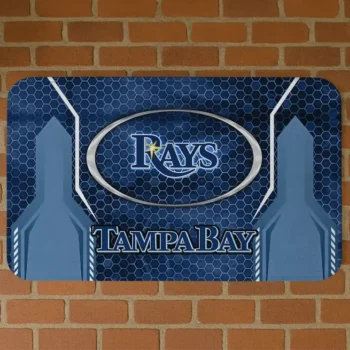 Tampa Bay Rays Hexagon Oval Navy Doormat
