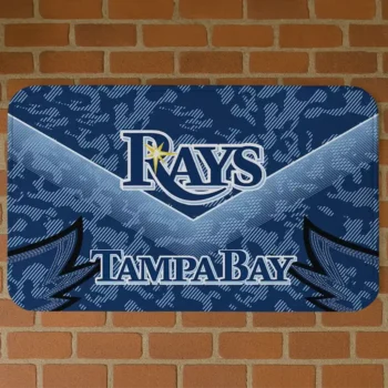 Tampa Bay Rays Layered Lines Navy Doormat