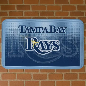 Tampa Bay Rays Pixel Blur Navy Doormat