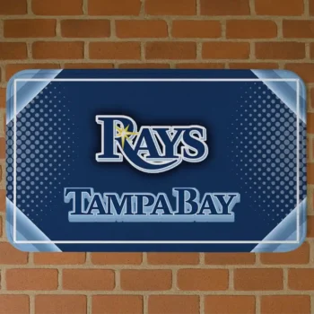 Tampa Bay Rays Silver Halftone Navy Doormat