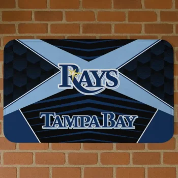 Tampa Bay Rays Techno Camo Navy Black Doormat