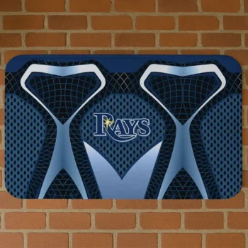 Tampa Bay Rays Torso Pattern Light Blue Crocs Doormat