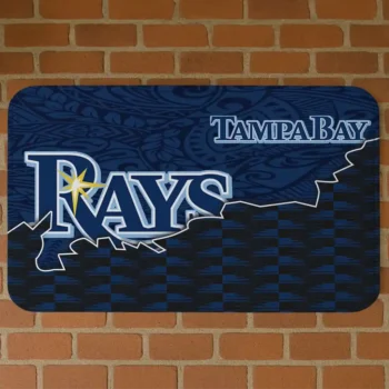 Tampa Bay Rays Tribal Detailing Navy Black Doormat