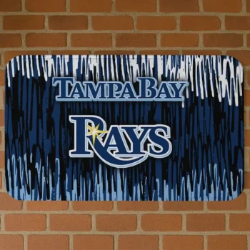 Tampa Bay Rays Vertical Flow Navy Doormat