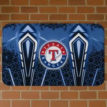 Texas Rangers Graphic Stripes Blue Doormat