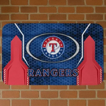 Texas Rangers Hexagon Oval Blue Doormat