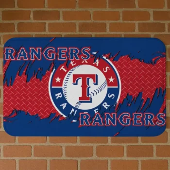 Texas Rangers Plate Rip Blue Doormat
