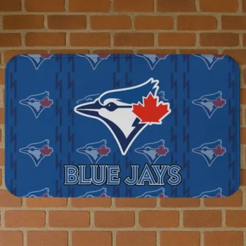 Toronto Blue Jays Bolt Row Blue Doormat