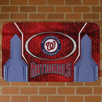 Washington Nationals Hexagon Oval Red Doormat